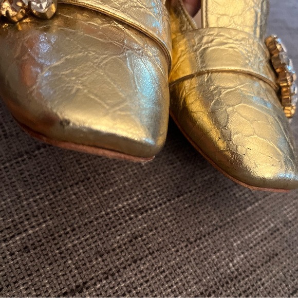 Lucy Choi London dreamy collection golden jeweled block heel - Picture 2 of 11